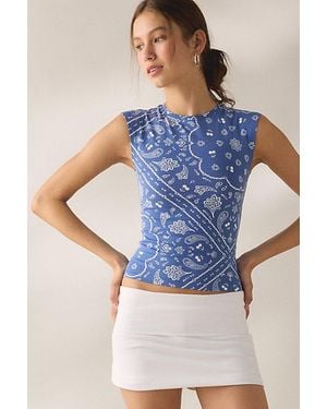 Out From Under Bec Muscle Baby Tee - Blue