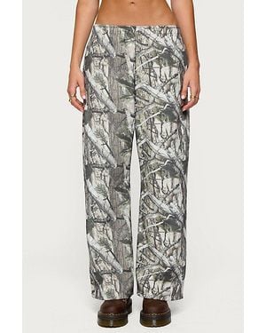 Edikted Camo Straight Leg Sweatpant - Green