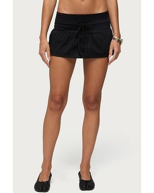 Edikted Yelena Peplum Mini Skort - Black