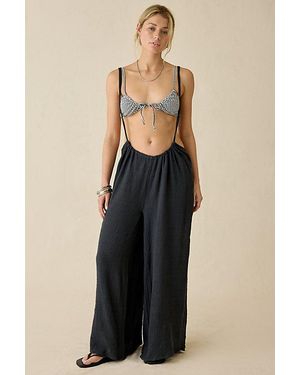 Out From Under Sand Babe Gauze Overalls - Black