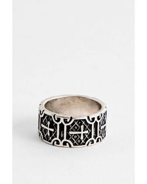 Urban Outfitters Uo Cross Chunky Ring - Black