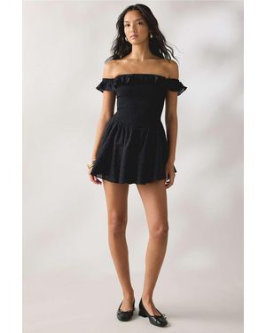 Kimchi Blue Easy Rider Smocked Romper - Black