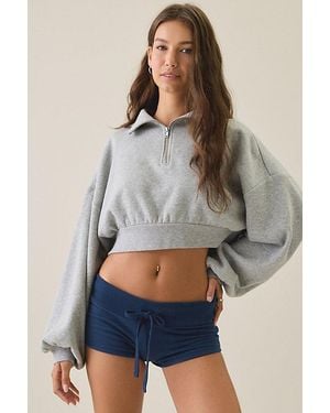 Out From Under Follow Request Micro Sweat Shorts - Blue