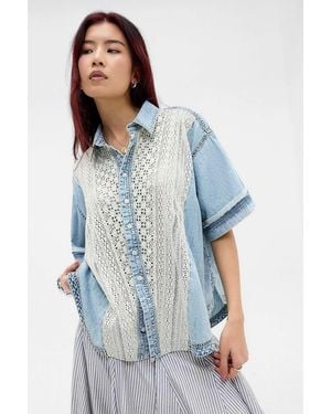 BDG Caught In The Feeling Shirt - Blue