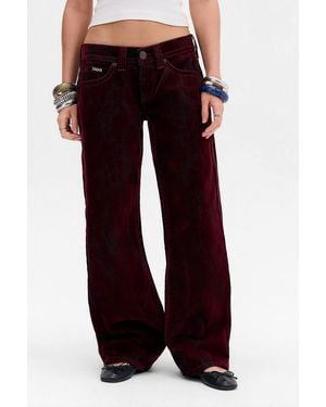 BDG Kayla Flocked Jeans - Red