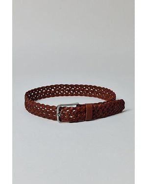 Urban Outfitters Braided Leather Belt - Brown
