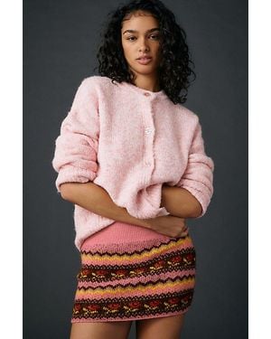 BDG Northern Lights Fair Isle Knit Micro Mini Skirt - Black