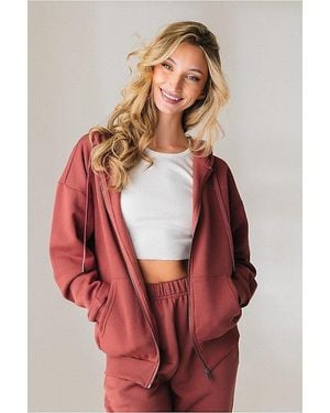 Vitaly Uni Cozy Zip Hoodie - Red