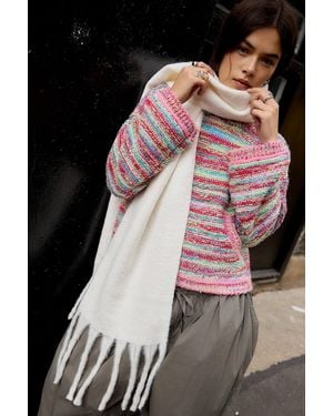 Urban Outfitters Uo Bouclé Blanket Scarf - Natural