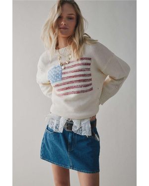 BDG America Crew Neck Jumper - Blue