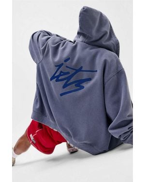 iets frans... Blue Script Zip-through Hoodie