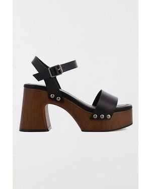 MIA Mia Electrah Wooden Platform Sandal - Black