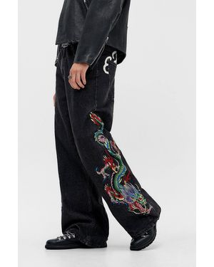 Ed Hardy Uo Exclusive Black Sword Dragon Jeans
