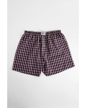 BDG Red Woven Boxer Shorts M At Urban Outfitters