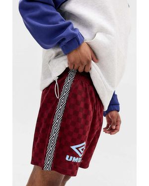 Umbro Uo Exclusive Deep Red Checkerboard Shorts