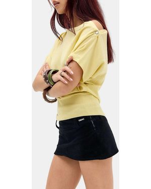 BDG Bias Corduroy Mini Skort - White