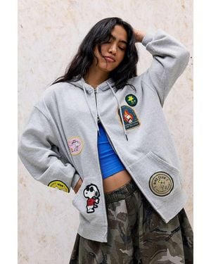 Out From Under Snoopy Patch Hoodie - Blue