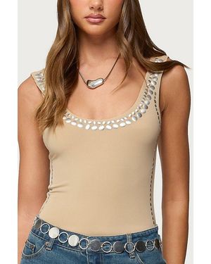 Edikted Amaia Studded Bodysuit - Blue