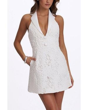 Miss Circle Ignacia Halter Mini A-Line Dress - White