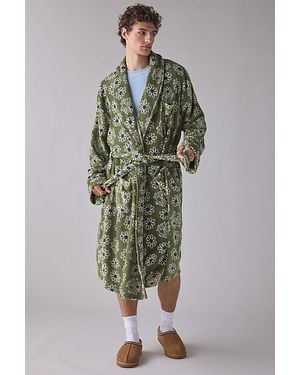 Urban Outfitters Keith Haring Flower Pattern Robe - Green