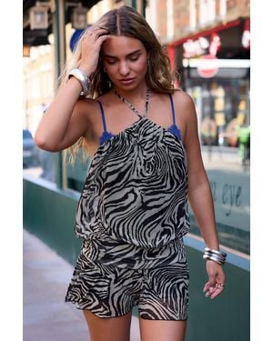 Silence + Noise Silence + Noise Livvy Mesh Romper - Grey
