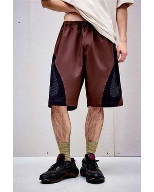 Oakley Uo Exclusive Brown Abyss Panelled Shorts - Red