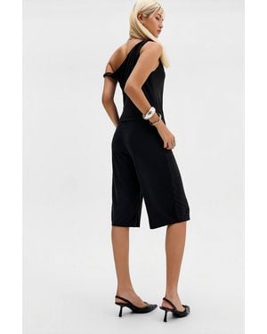 Urban Outfitters Uo Coco Twist Off-shoulder Jumpsuit - Blue