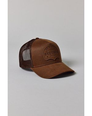 Stetson Tonal Logo Patch Trucker Hat - Brown