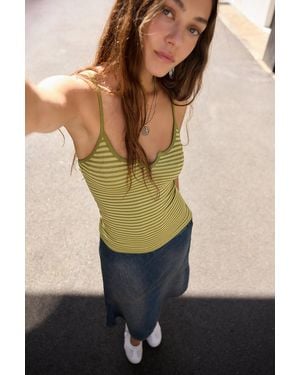 Urban Outfitters Uo Molly Notch Cami Top - Green