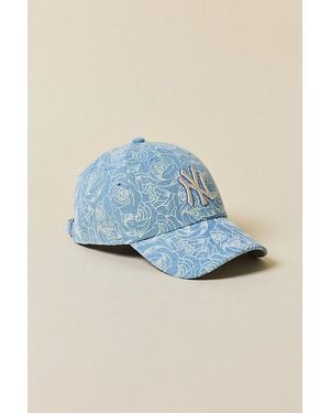Mitchell & Ness Mlb New York Yankees Floral Baseball Hat - Blue