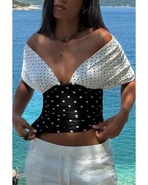 Susmie's Isabela Polka Dot Top At Urban Outfitters - Blue