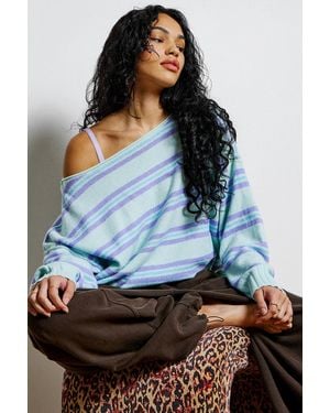 Out From Under So Soft Off-shoulder Oversized Jumper - Grey