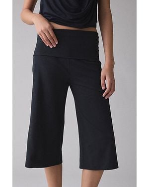 Out From Under Bec Cropped Gaucho Pants - Black