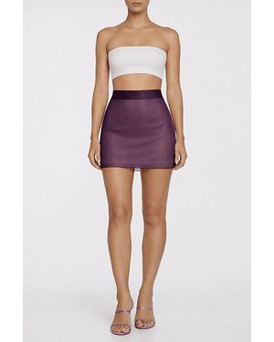 LECHERY Lechery Lustrous Sheer Micro Mini Skirt - Purple