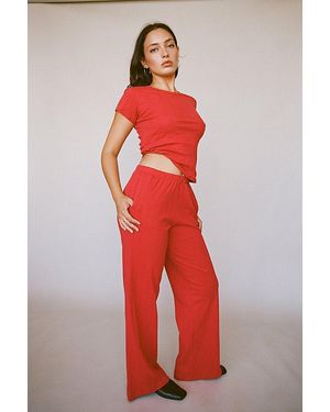RAT BOI Pointelle Easy Pant - Red