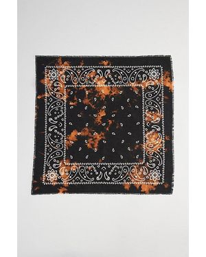 Urban Outfitters Bleach Dye Paisley Bandana - Black