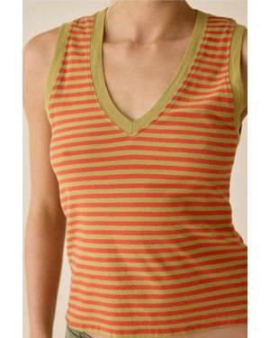 BDG Spill The V Tank Top - Orange
