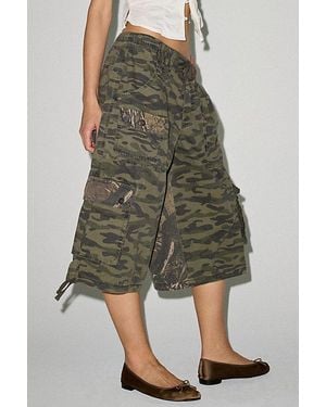BDG San Diego Cropped Baggy Cargo Pants - Green
