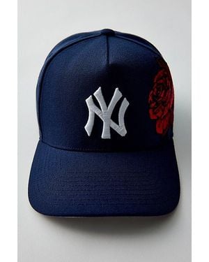 Mitchell & Ness Mlb New York Yankees Rose Snapback Hat - Blue