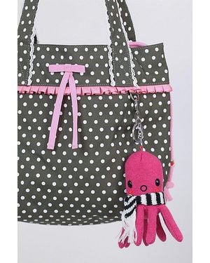Strawberry Western Tako Keychain - Pink