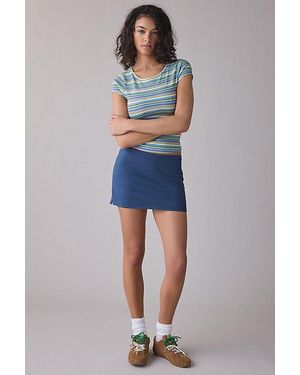 Out From Under Bec Low-Rise Mini Skort - Blue