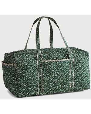 Vera Bradley Quilted Cotton Large Duffel Bag - Green