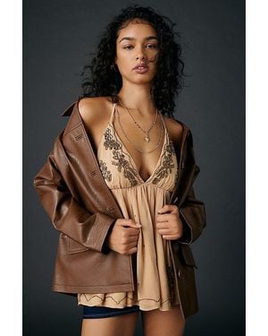 Urban Outfitters Uo Spellbound Beaded Hanky Hem Babydoll Cami - Black