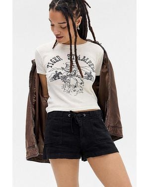 BDG Linen Short - Black
