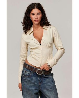 Silence + Noise Silence + Noise Harlow Fitted Top - Blue