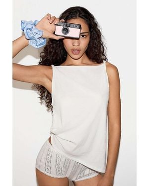 Out From Under Stormy Twisted Shoulder Tank Top - White