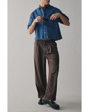 Standard Cloth Jason Relaxed Pleated Trouser Pant - Black
