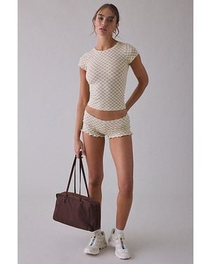 Out From Under Bec Ruffle Micro Shorts - Multicolor
