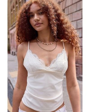 Urban Outfitters Uo Date Night Cami Top - White