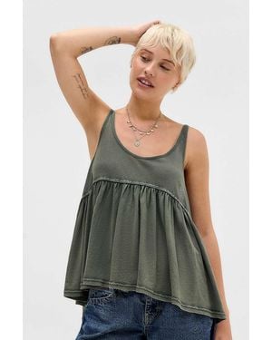 BDG Babydoll Tunic - Green